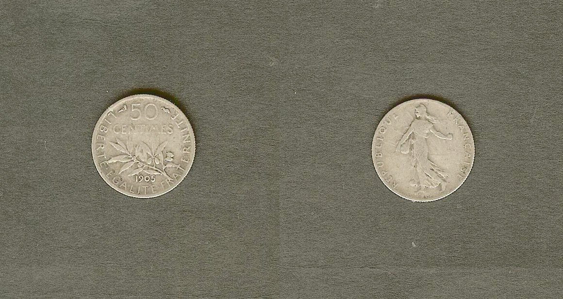 50 centimes Semeuse 1905 VF+